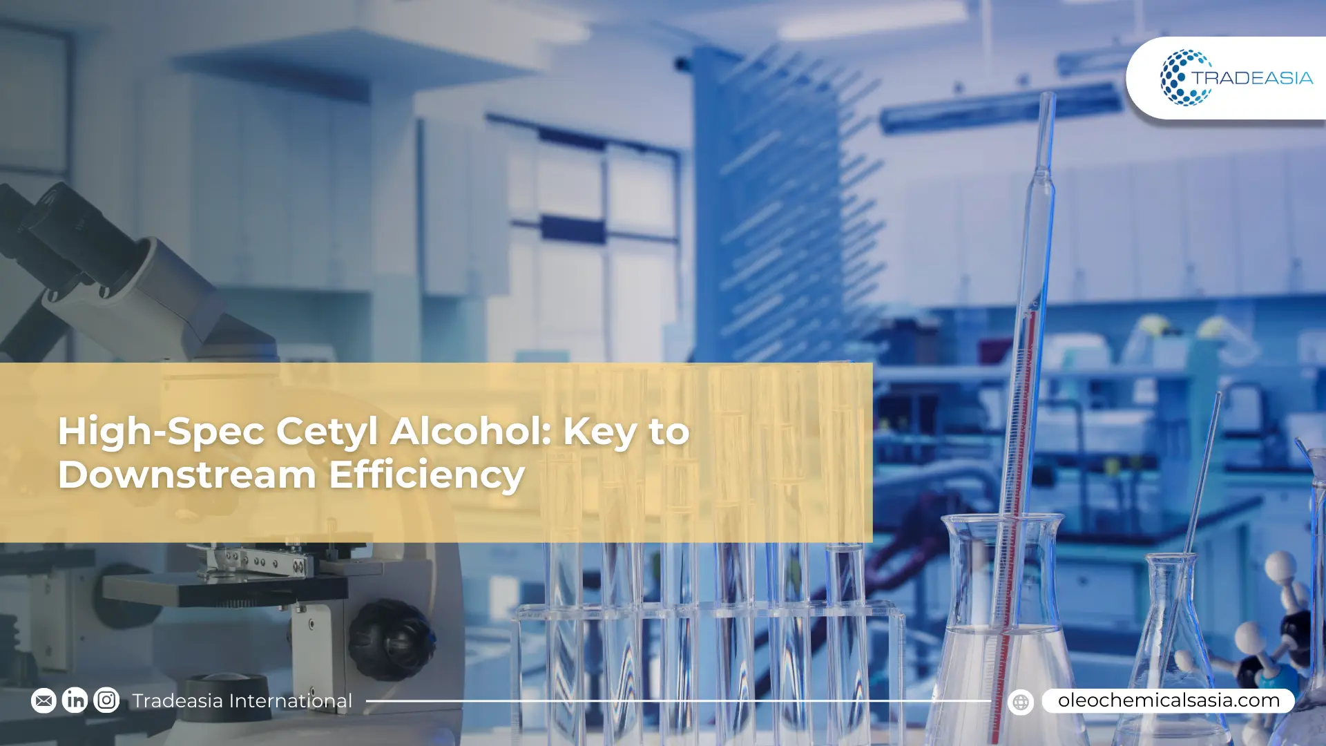 Alcohol cetílico de alta especificación para una mayor eficiencia posterior